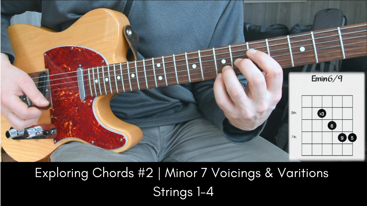 Exploring Chords #2 | Minor 7 Voicings & Variations Strings 1-4